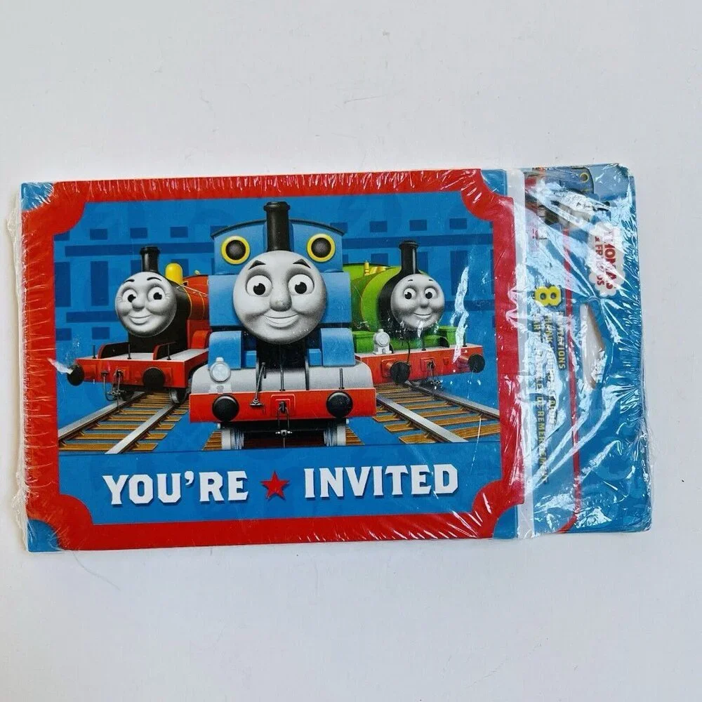 Thomas and Friends Train 8 Invitations 8 Thank You Post‎ Cards 8 Envelopes